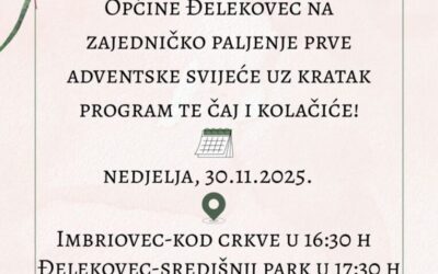ADVENT JE NA VRATIMA – PALIMO 1.ADVENTSKU SVIJEĆU – NEDJELJA, 30.11.2025.