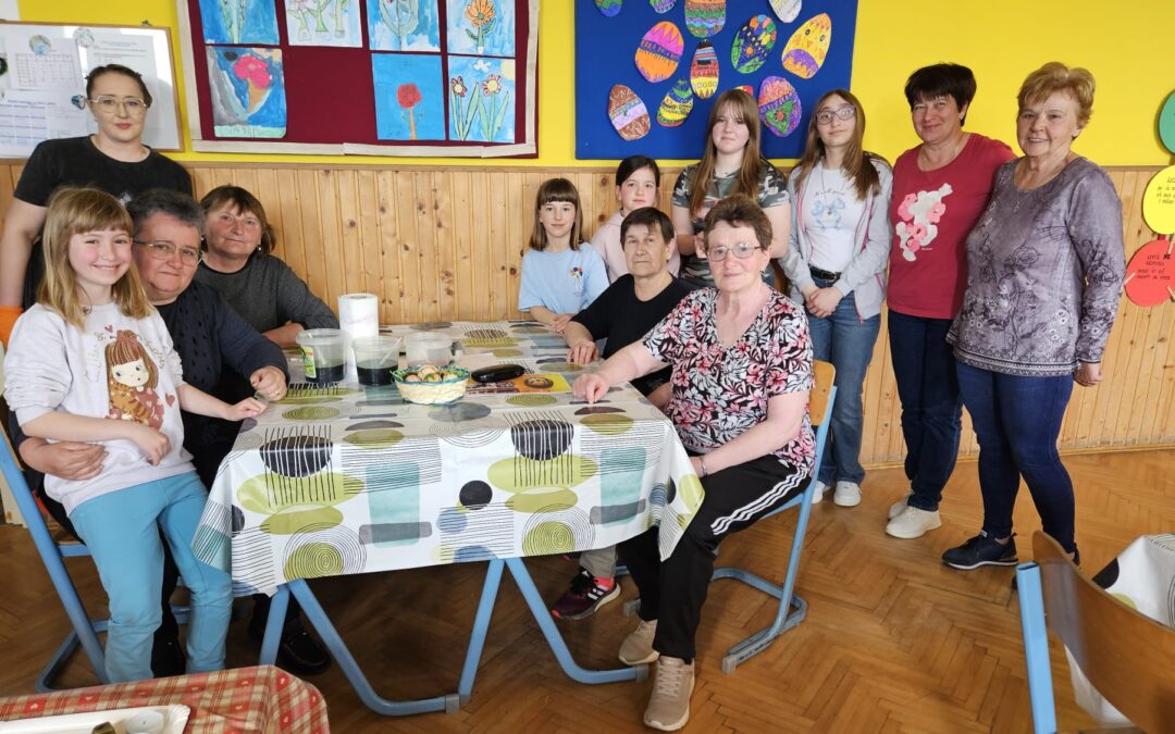 SURADNJA S UDRUGOM UMIROVLJENIKA I DRUŠTVOM ŽENA ĐELEKOVEC – USKRSNA RADIONICA “ĐELEKOVEČKA PREPISANKA”