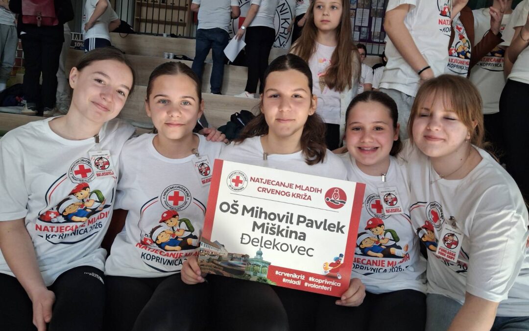 SUDJELOVANJE EKIPE PODMLATKA CRVENOG KRIŽA NA NATJECANJU MLADIH HCK